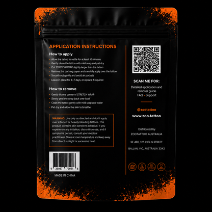 ZOOTATTOO Premium Stretch Wrap -10cm x 10m (Artist Box 2 Rolls)